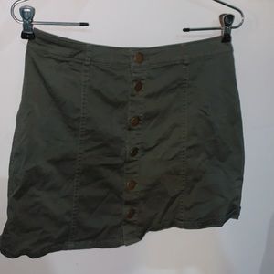 Forever 21 Green Button Up Skirt